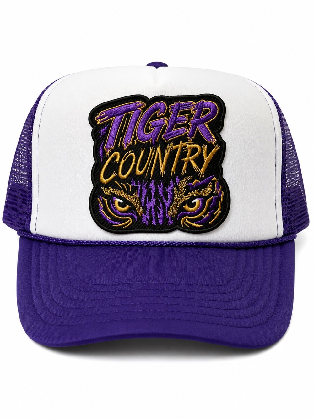 Tiger Country Purple and White Trucker Hat